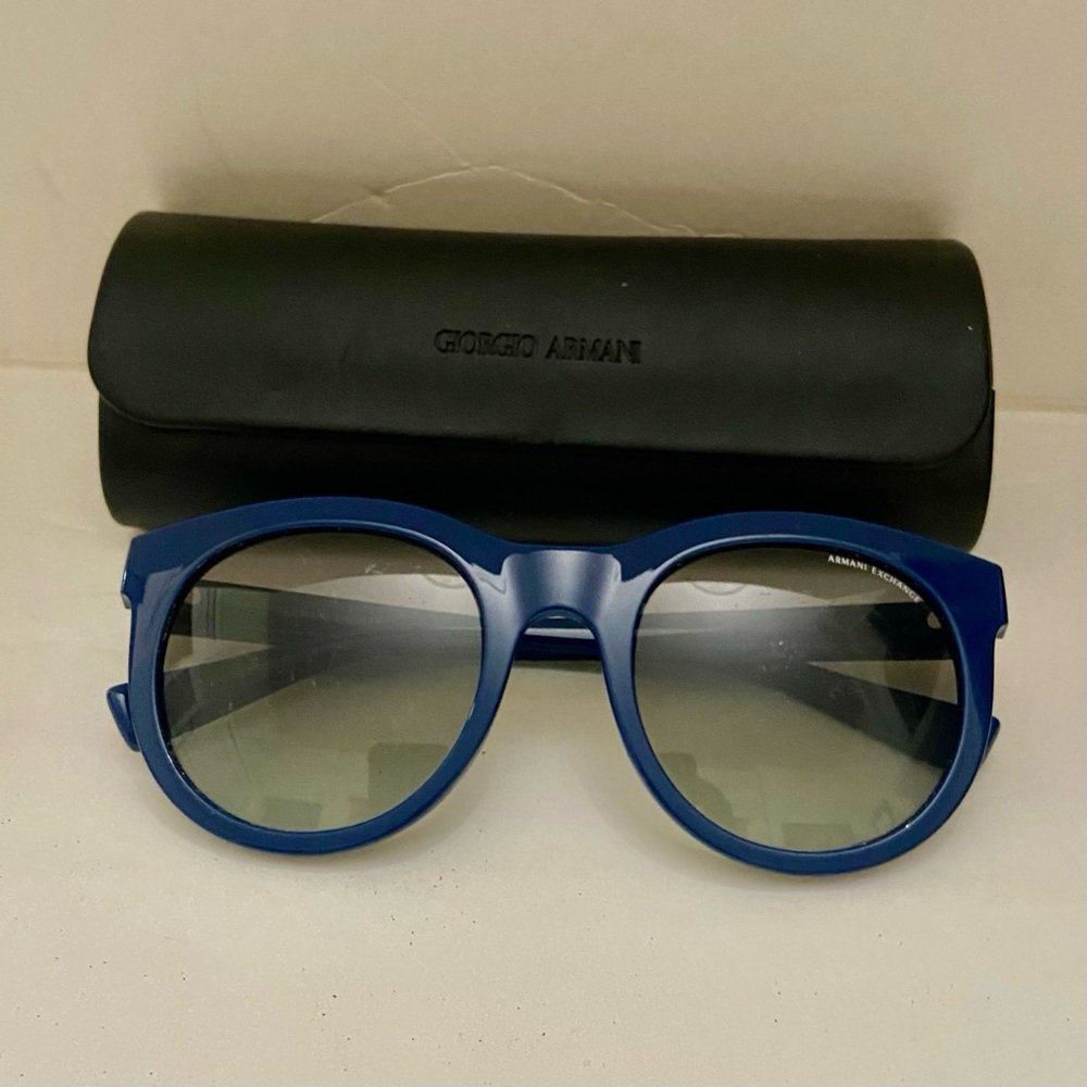 Armani Exchange Blue Marble Sunglasses AX 40535 819311 51-21 140 2N